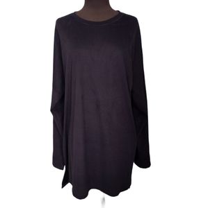 WCSP MENS SUEDE LONG SLEEVE SHIRT BLACK